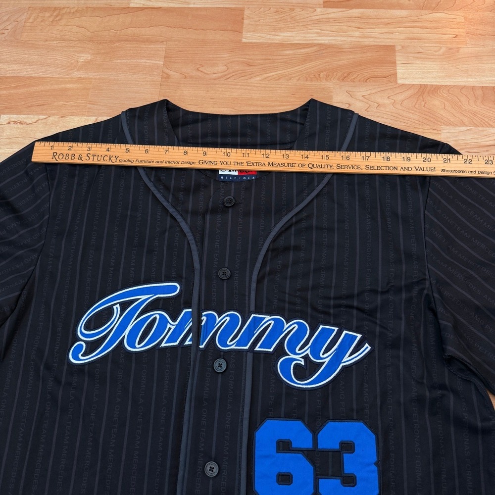 Tommy Hilfiger Awake NY Mercedes AMG F1 George Russell 63 Baseball Jersey Black - Picture 7 of 8
